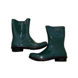 Ugg Raana Green Rain Boots Pine Size 6